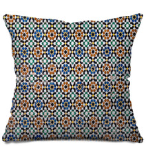 Moroccan Vintage Tile Background Pillows 55402486