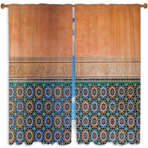Moroccan Vintage Tile Background Window Curtains 53389432
