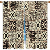Moroccan Vintage Tile Background Window Curtains 55481672