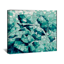 Mosaic Floral Background Wall Art 72399554