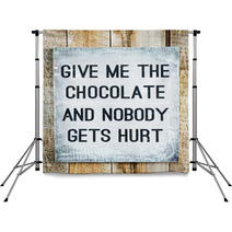 Motivational Wooden Sign On Rustic Palette Chocolate Backdrops 68317796