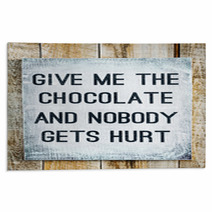 Motivational Wooden Sign On Rustic Palette Chocolate Rugs 68317796