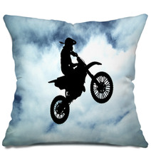 Moto Racer In Sky Pillows 22795830