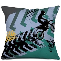 Motocross Background Vector Illustration Pillows 38238753