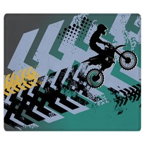 Motocross Background Vector Illustration Rugs 38238753