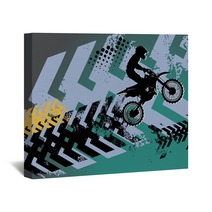 Motocross Background Vector Illustration Wall Art 38238753