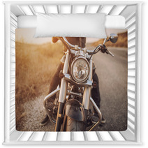 Motorbike On Asphalt With Rider Nursery Decor 126757970
