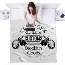 Motorcycle Creative Poster Blankets 162220371