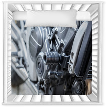 Motorcycle Engine Close-up Detail Background Nursery Decor 63404222