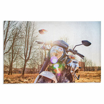Motorcycle In The Park Rugs 142514234