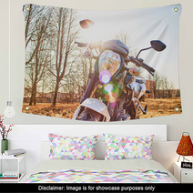 Motorcycle In The Park Wall Art 142514234