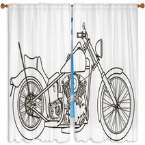 Motorcycle Old Window Curtains 90170210