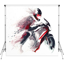 Motorcycle Racer Backdrops 50904086