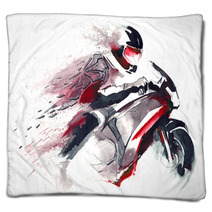 Motorcycle Racer Blankets 50904086