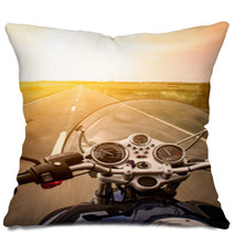 Motorcycle Rider View Pillows 67463801