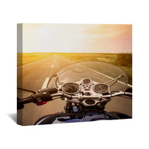 Motorcycle Rider View Wall Art 67463801
