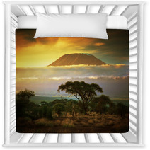Mount Kilimanjaro. Savanna In Amboseli, Kenya Nursery Decor 49494611
