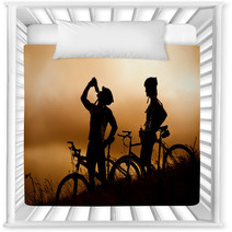 Mountain Bike Couple Drinking Nursery Decor 30292256