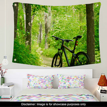 Mountain Bike On The Trail In The Forest Wall Art 54118356