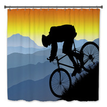 Mountain Bike Silhouette Vista Bath Decor 4225140
