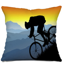Mountain Bike Silhouette Vista Pillows 4225140