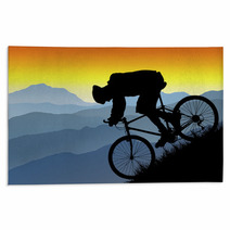 Mountain Bike Silhouette Vista Rugs 4225140