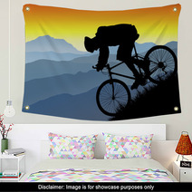 Mountain Bike Silhouette Vista Wall Art 4225140