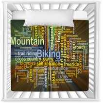 Mountain Biking Background Concept Glowing Nursery Decor 86970467