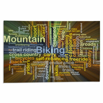 Mountain Biking Background Concept Glowing Rugs 86970467