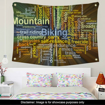 Mountain Biking Background Concept Glowing Wall Art 86970467