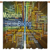 Mountain Biking Background Concept Glowing Window Curtains 86970467
