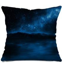 Mountain Lake With Stars Pillows 59663246