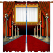 Movie Marquee Sign Window Curtains 40014251