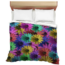 Multi Colored Daisy Flowers Pattern Background Bedding 2235135