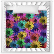 Multi Colored Daisy Flowers Pattern Background Nursery Decor 2235135