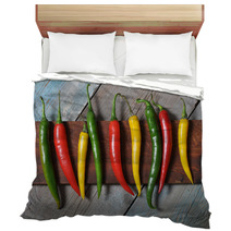 Multi Colored Hot Chili Peppers Bedding 57168666