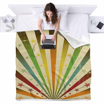 Multicolor Sunbeans Grunge Background Blankets 27244682
