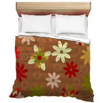 Multicolored Funky Flowers Bedding 10211027