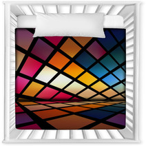Multicolored Futuristic Abstract Interior Nursery Decor 16194023