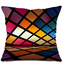 Multicolored Futuristic Abstract Interior Pillows 16194023