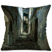 Multiple Ghost Girl In An Abandoned Building Pillows 45051903