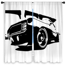 Muscle Car Window Curtains 13451983
