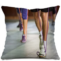 Muscular Legs With A Resistance Band Pillows 56437592