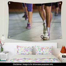 Muscular Legs With A Resistance Band Wall Art 56437592