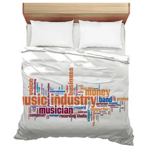 Music Industry - Word Cloud Bedding 83974318