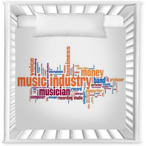 Music Industry - Word Cloud Nursery Decor 83974318
