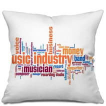 Music Industry - Word Cloud Pillows 83974318