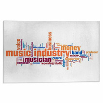 Music Industry - Word Cloud Rugs 83974318