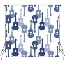 Music Seamless Pattern With Guitars Vector Illustration Backdrops 80813862