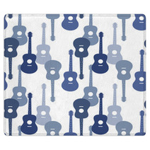 Music Seamless Pattern With Guitars Vector Illustration Rugs 80813862